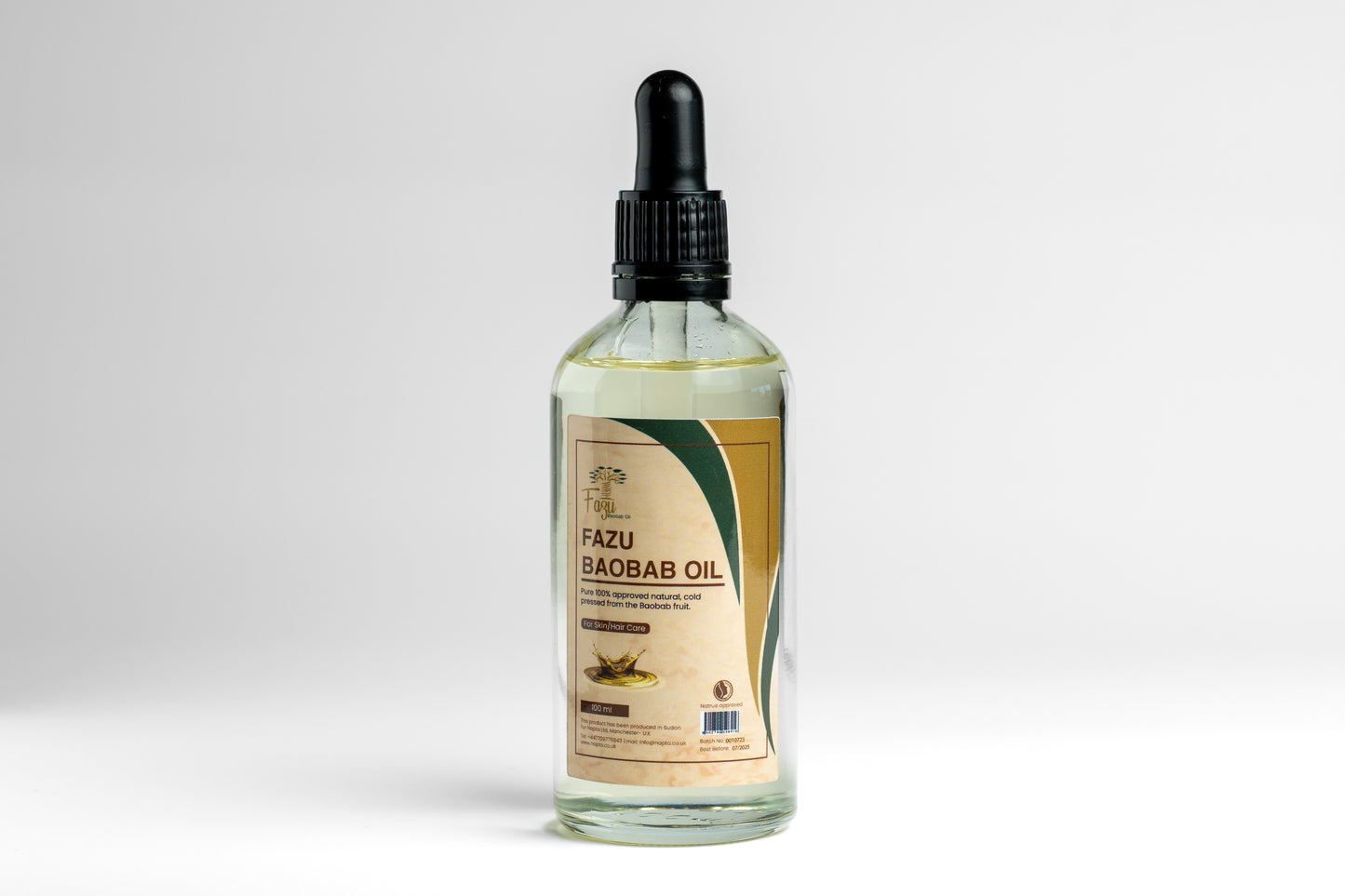 Fazu Baobaab Seed Oil Pure 100% Certified Natural | Cold Pressed For Skin & Hair care