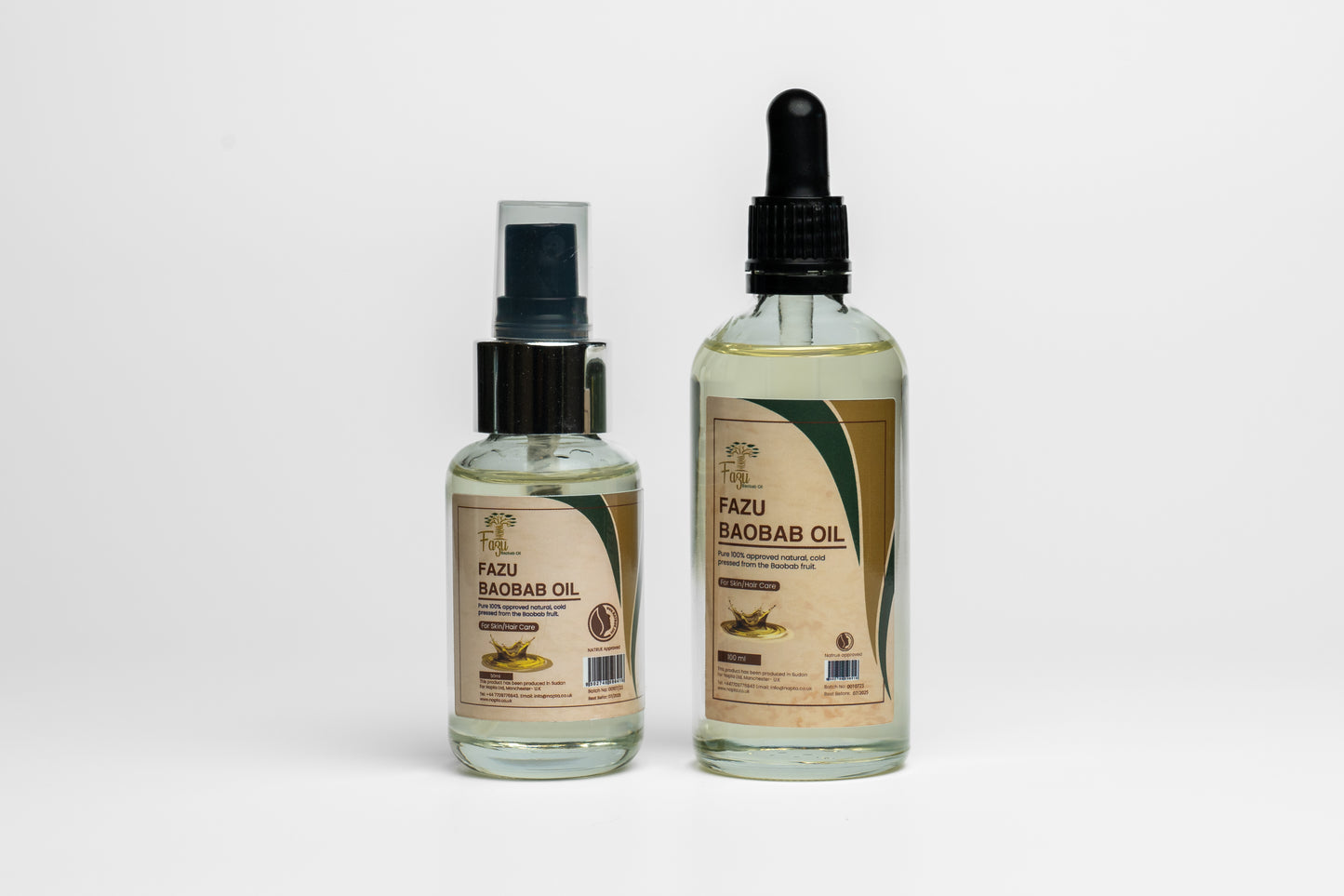 Fazu Baobaab Seed Oil Pure 100% Certified Natural | Cold Pressed For Skin & Hair care