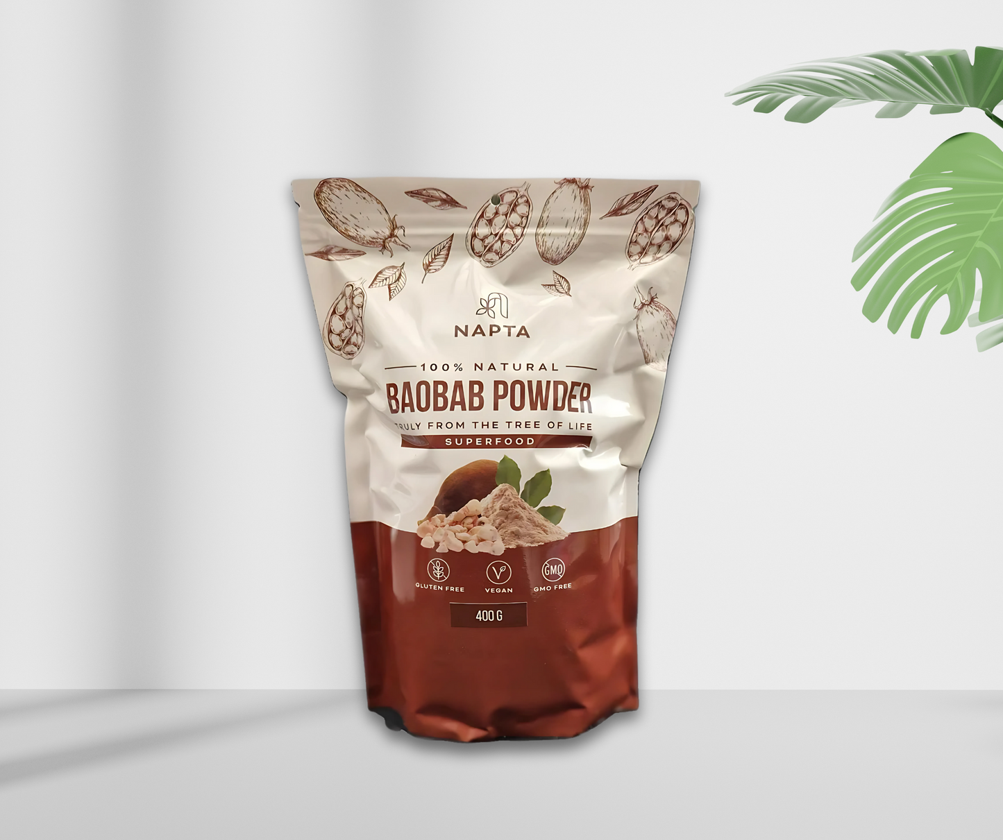 Napta Baobab Powder| Pure 100 % Natural Super fruit | Certified & Wild Harvested - NAPTA
